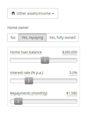 home loan feature setting